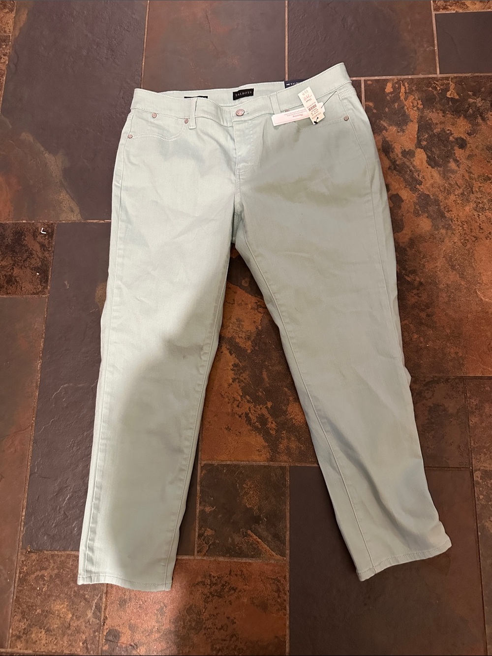 Talbots Mint Green Slim Ankle Jeans
